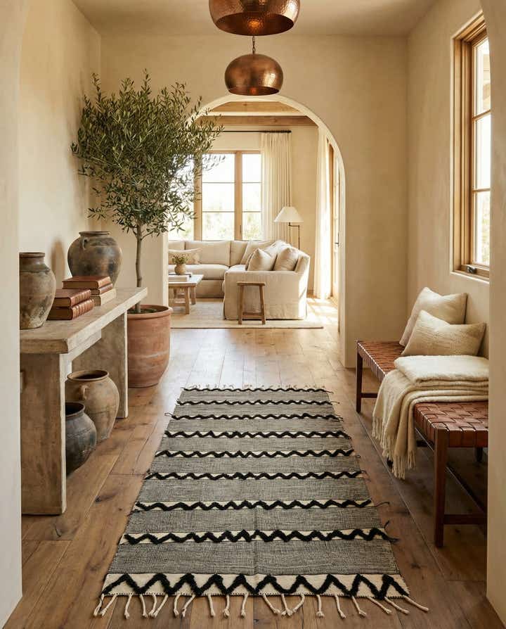 6' 3 x 12' Hand Knotted Moroccan Wool Runner Rug