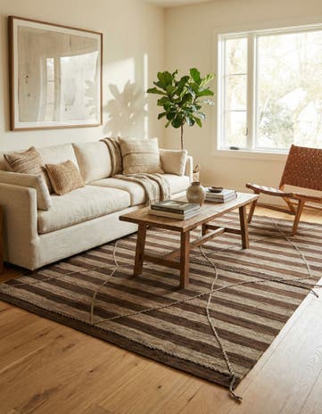 6' 5 x 9' 10 Hand Knotted Moroccan Wool Rug