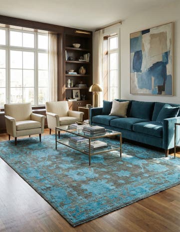 9' 1 x 12' 6 Hand Knotted Oushak Wool Rug