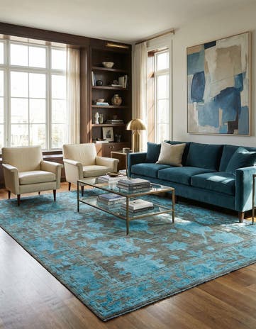 9' 1 x 12' 6 Hand Knotted Oushak Wool Rug