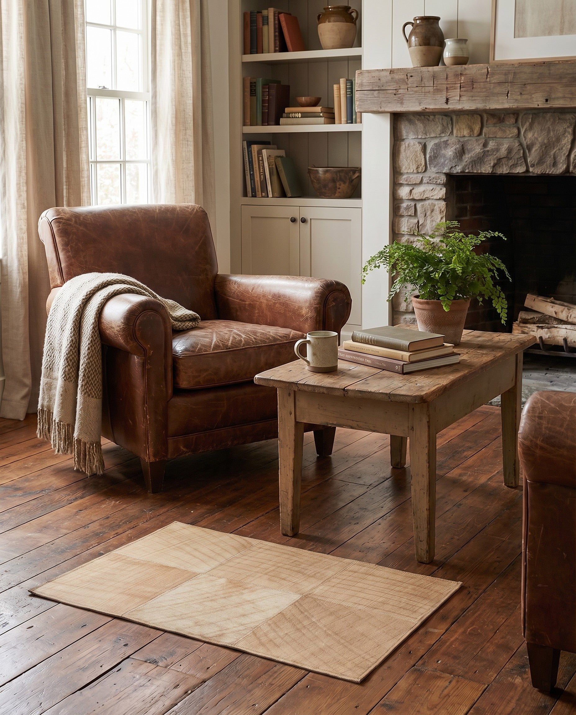 2' x 3' Cowhide Leather Rug