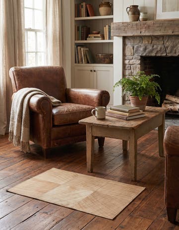 2' x 3' Cowhide Leather Rug