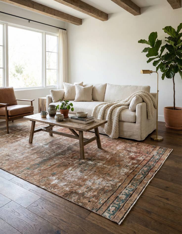 Detail image of 4' 1 x 9' 6  Hand Knotted Ultra Vintage Persian Wool Runner Rug