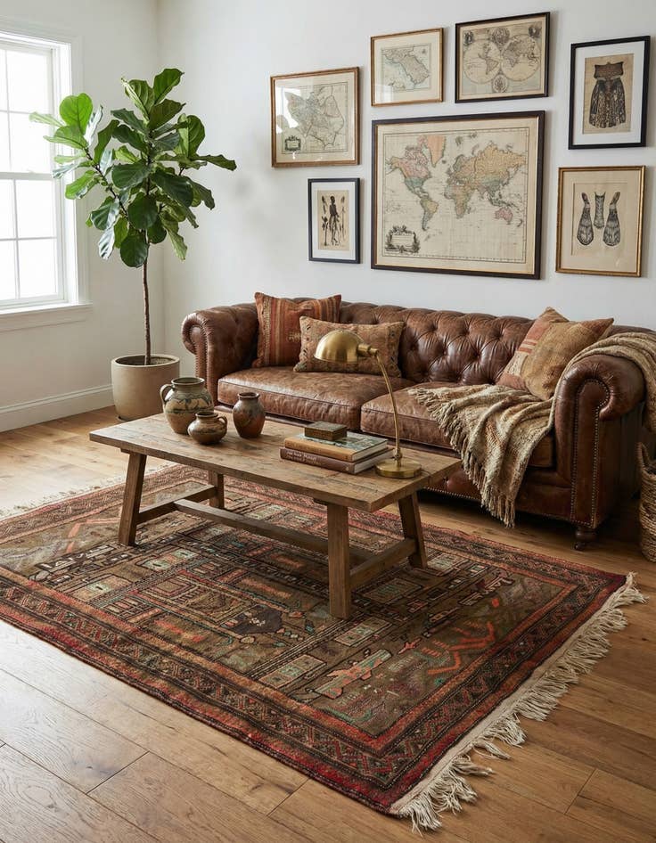 Detail image of 4' 7 x 6' 8  Hand Knotted Balouch Persian Wool Rug