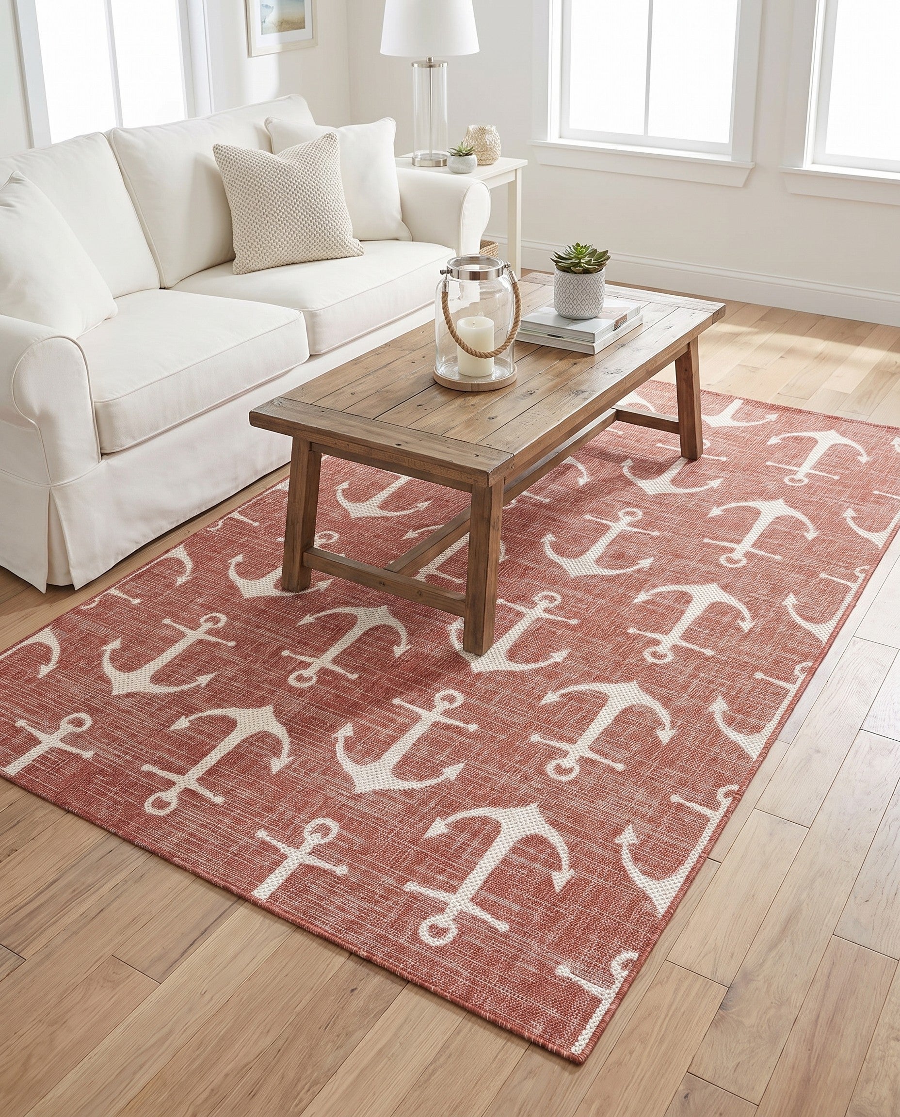 5' 3 x 8' Easy-Clean Coastal Indoor / Outdoor Rug