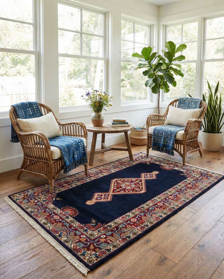 2' 10 x 5' Hand Knotted Hamedan Wool Rug