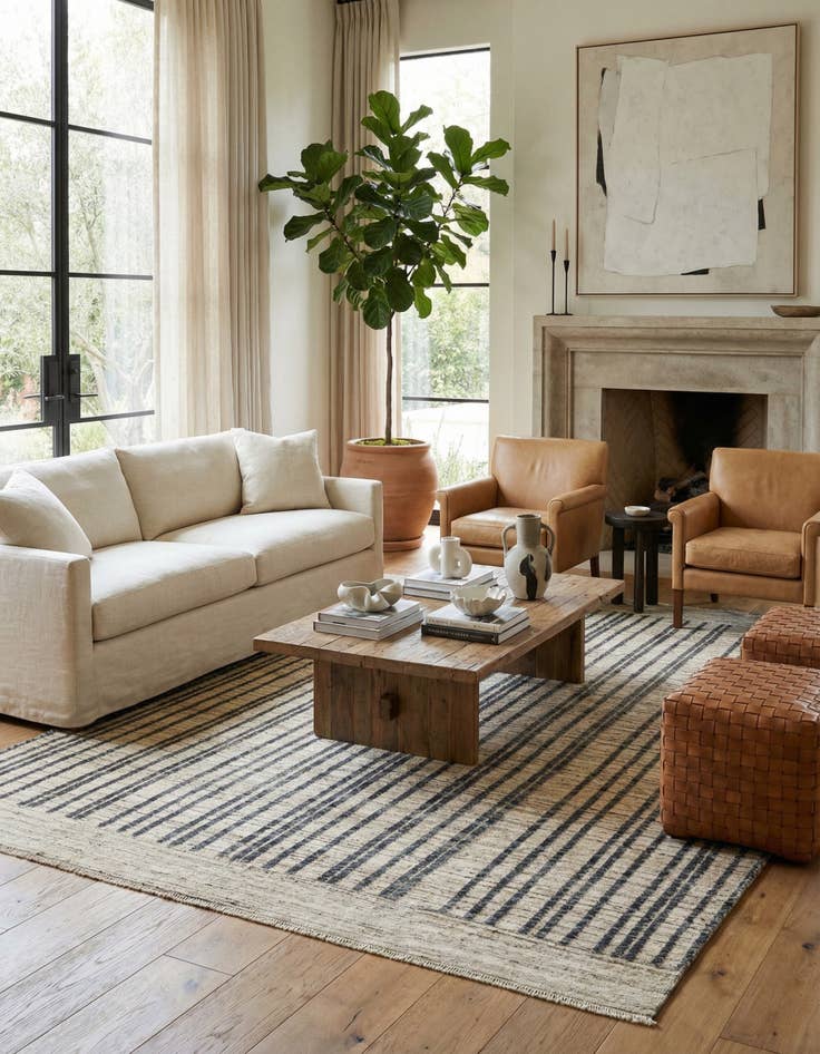 Detail image of  8' x 10'  Hand Knotted Darya Wool Rug