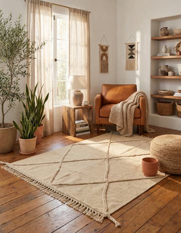 3' 6 x 4' 9 Hand Woven Moroccan Wool Rug