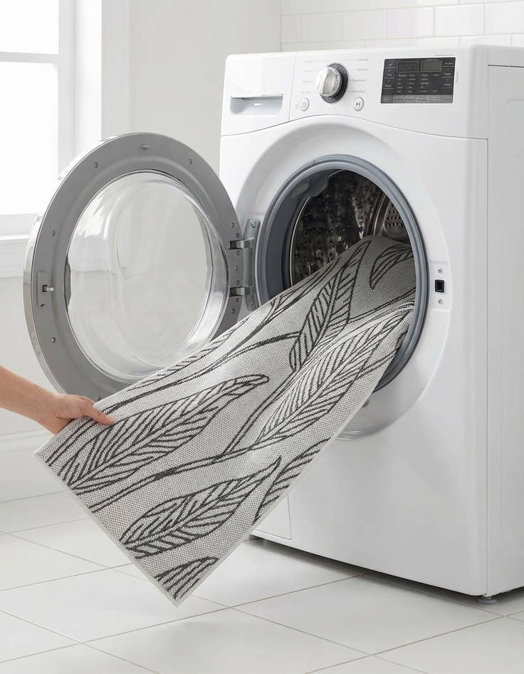 Detail image of  2' x 6'  Washable Botanical Indoor / Outdoor Runner Rug