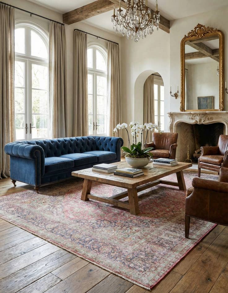 Detail image of  10' x 13'  Hand Knotted Ultra Vintage Persian Wool Rug