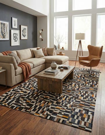 5' x 8' Cowhide - Patchwork Rug