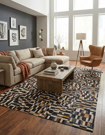 5' x 8' Cowhide - Patchwork Rug