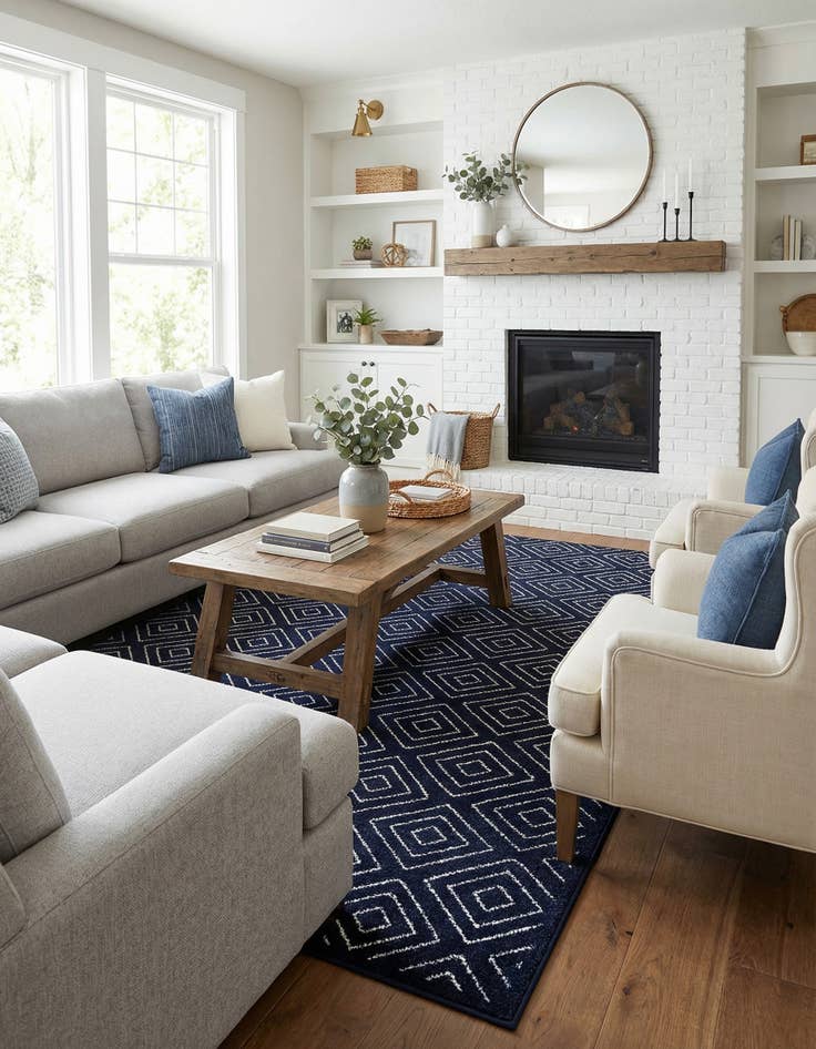 Detail image of  6' x 9'  Washable Sabrina Soto Indoor / Outdoor Rug