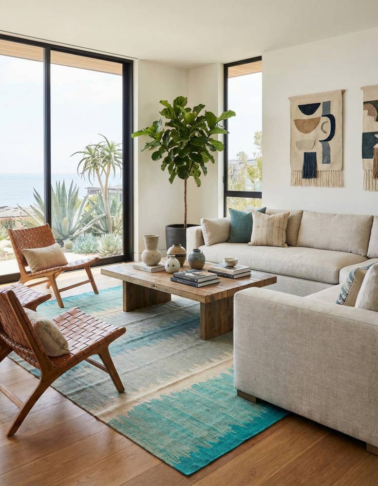 Detail image of 8' x 9' 8  Hand Woven Kilim Modern Wool Rug