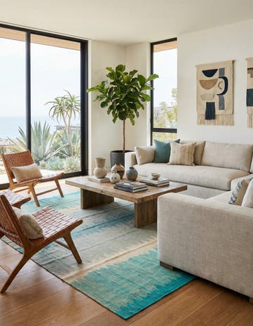8' x 9' 8 Hand Woven Kilim Modern Wool Rug