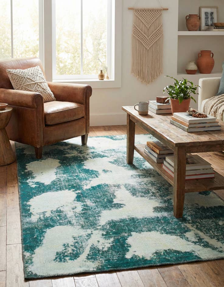 Detail image of 3' 8 x 6' 5  Hand Knotted Ultra Vintage Persian Wool Rug