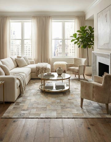 5' 2 x 8' 2 Cowhide Rug