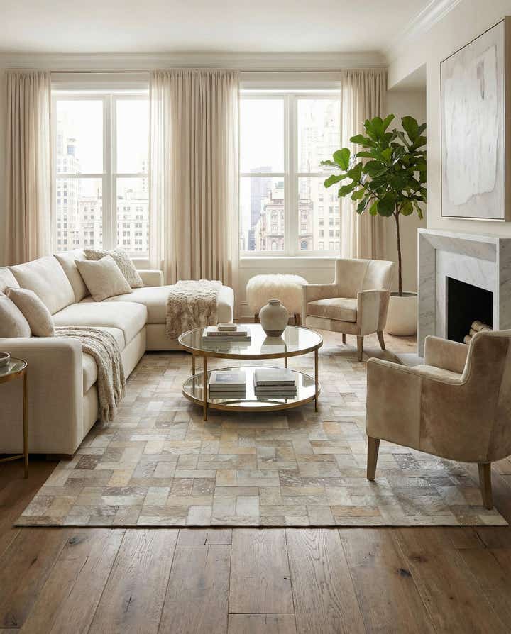 5' 2 x 8' 2 Cowhide Rug