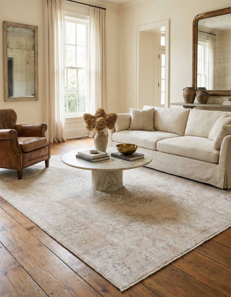 Detail image of 6' 3 x 9' 4  Hand Knotted Ultra Vintage Persian Wool Rug