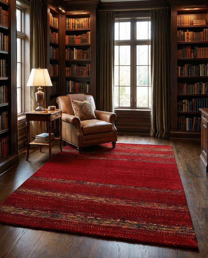 4' 10 x 6' 6 Hand Knotted Gabbeh Wool Rug