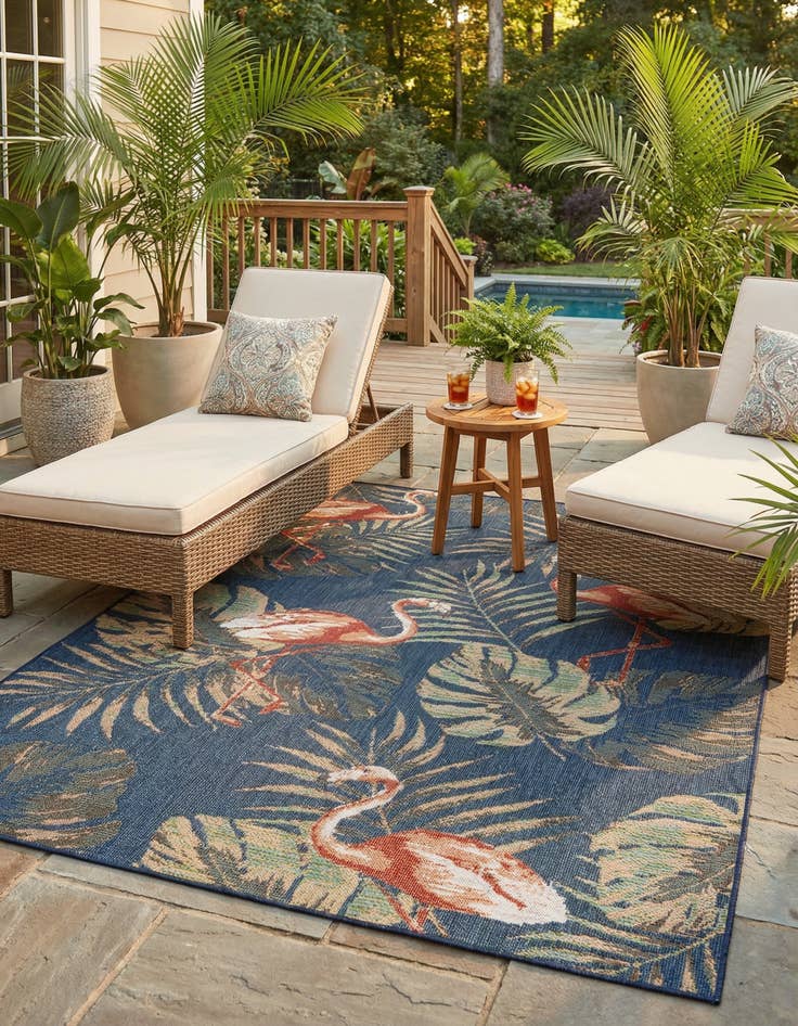 Detail image of  7' 10 x 10'  Washable Baja Indoor / Outdoor Rug