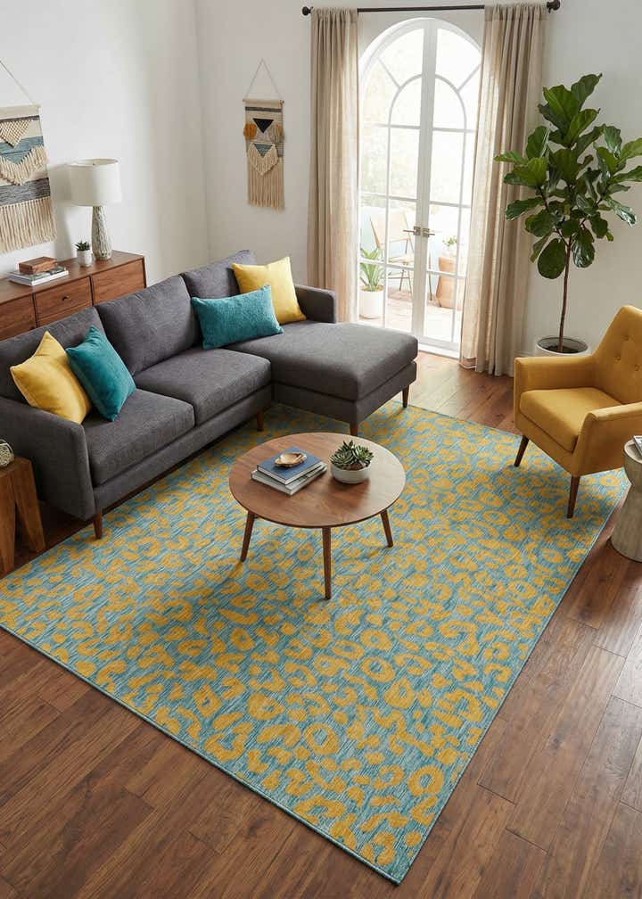 9' x 12' Easy-Clean Safari Indoor / Outdoor Rug