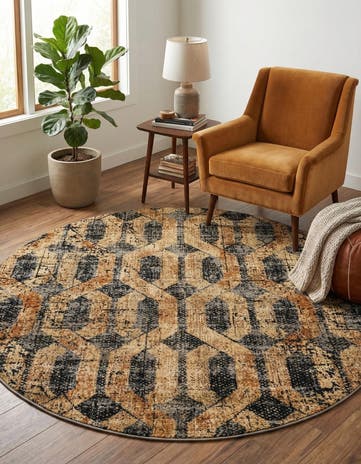 7' x 7' Saturn Round Rug
