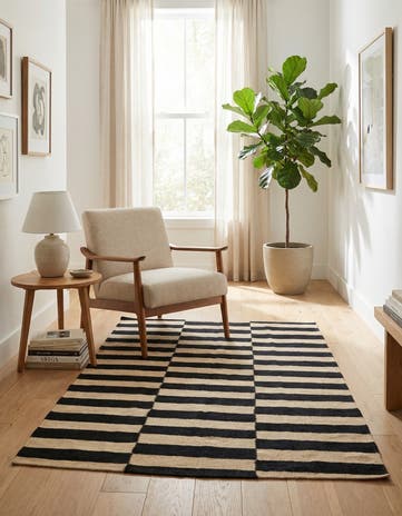 3' 5 x 4' 10 Hand Woven Kilim Modern Wool Rug