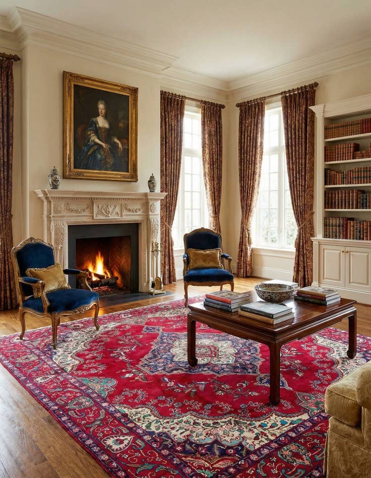 Detail image of 9' 9 x 12' 6  Hand Knotted Tabriz Persian Wool Rug