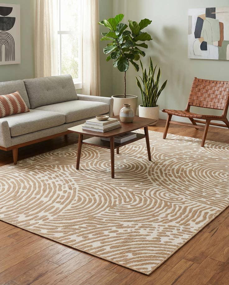 Detail image of 6' x 9' Easy-Clean Modern Indoor / Outdoor Rug