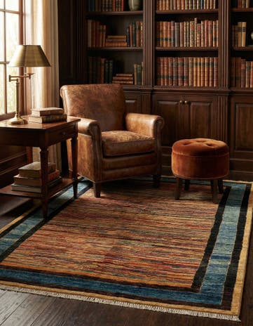 4' 11 x 6' 6 Hand Knotted Ziegler Wool Rug