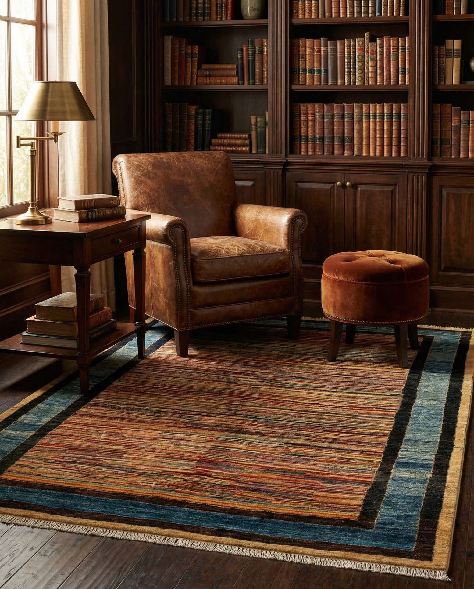 4' 11 x 6' 6 Hand Knotted Ziegler Wool Rug