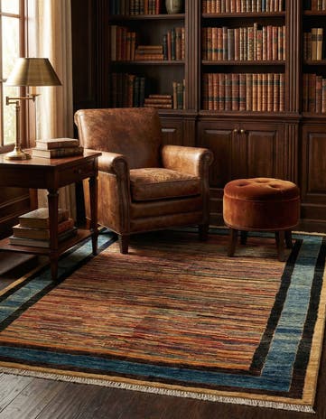 4' 11 x 6' 6 Hand Knotted Ziegler Wool Rug