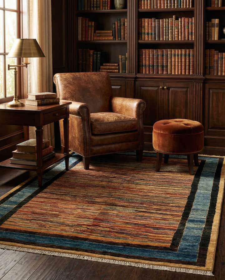 4' 11 x 6' 6 Hand Knotted Ziegler Wool Rug