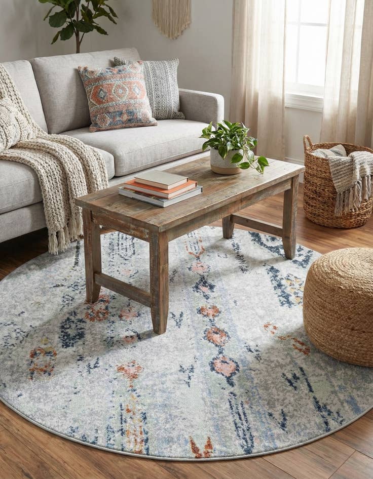 Detail image of  5' 3 x 5' 3 Kamala Washable Round Rug