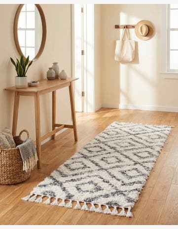 Ivory Lagom Shag Runner Rug