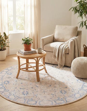 3' 6 x 3' 6 Washable Timeless Round Rug