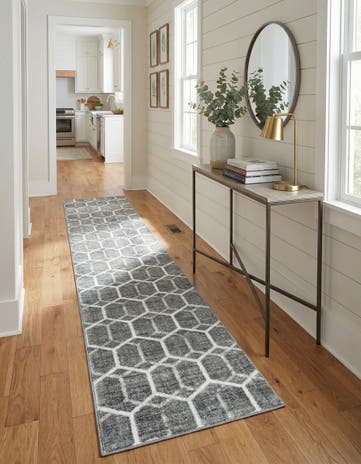 2' 7 x 16' 5 Lattice Trellis Runner Rug