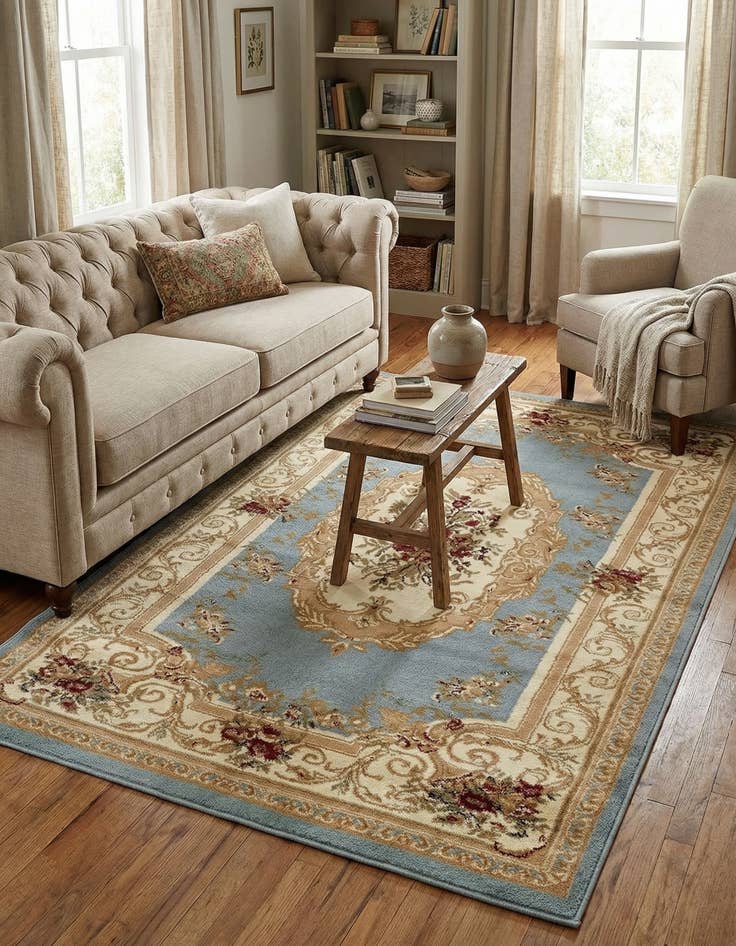 Detail image of 4' x 6' Classic Aubusson Rug