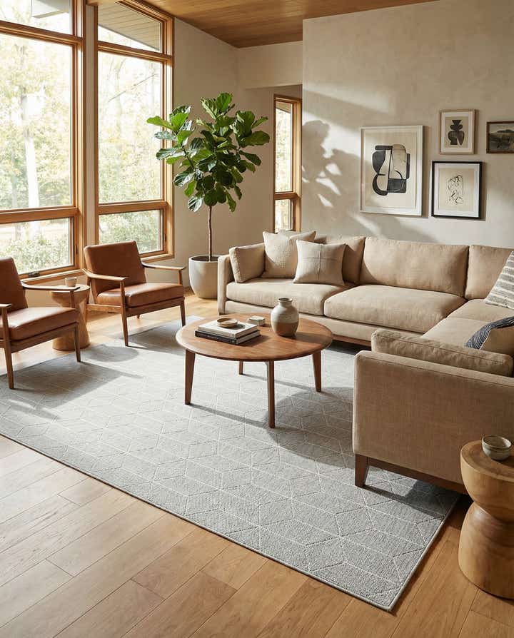 10' x 14' 1 Easy-Clean Lattice Indoor / Outdoor Rug