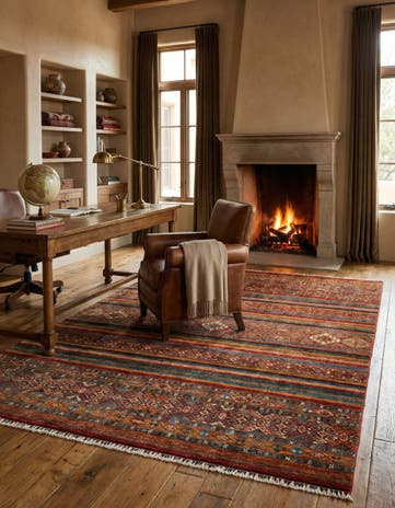 5' 8 x 8' 1 Torkman Wool Rug