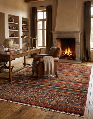5' 8 x 8' 1 Torkman Wool Rug