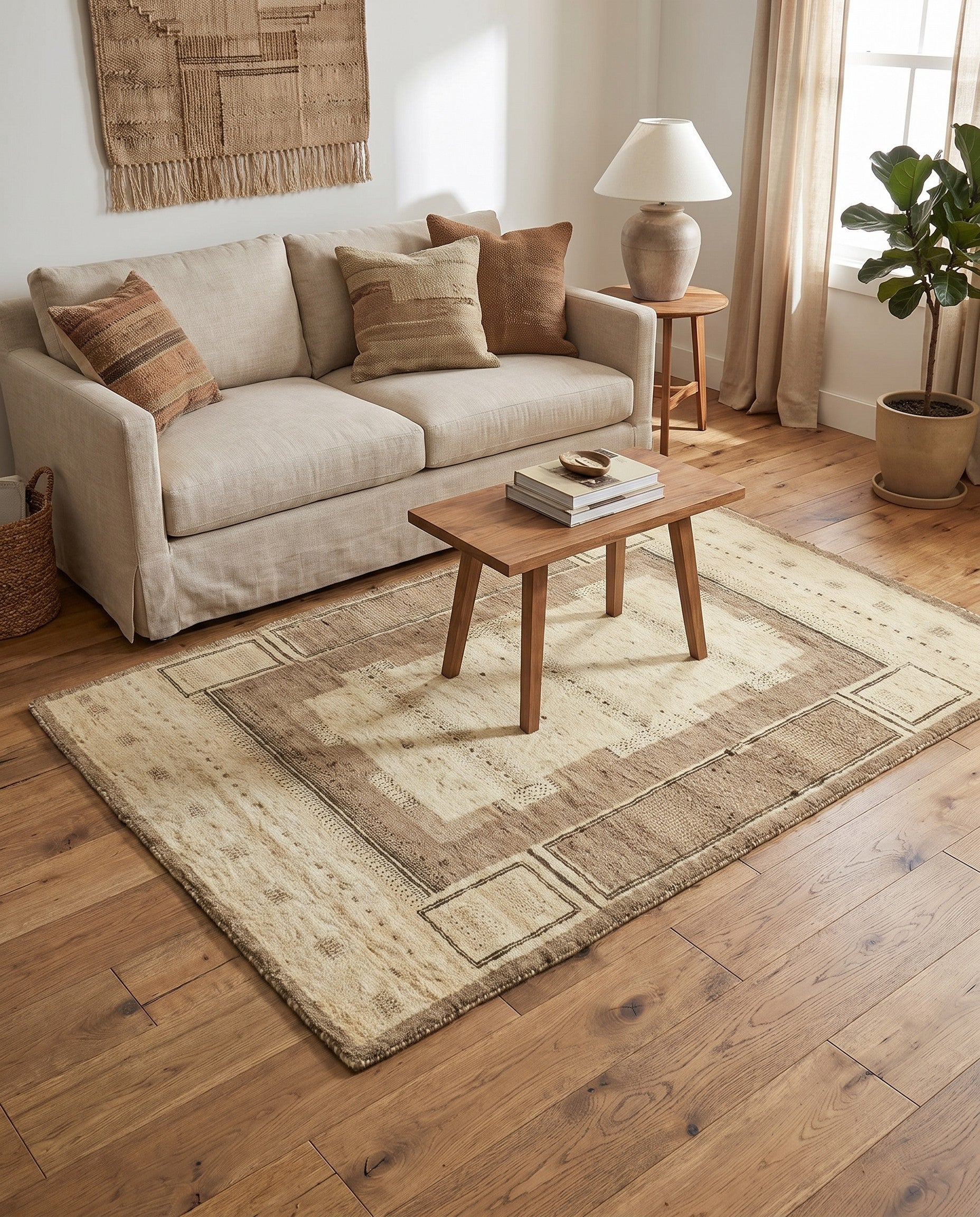 3' 10 x 5' 8 Hand Knotted Kashkuli Gabbeh Wool Rug