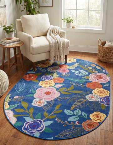 3' 3 x 5' 3 Blossom Oval Rug