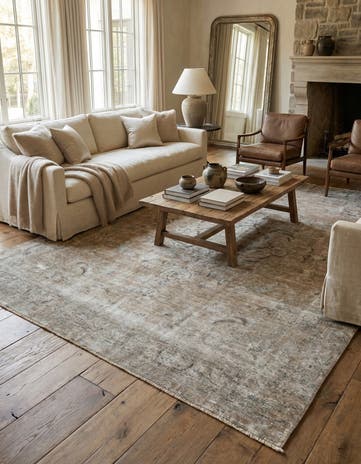 7' 7 x 10' 7 Hand Knotted Ultra Vintage Persian Wool Rug