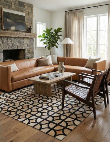 5' 1 x 7' 10 Cowhide Rug