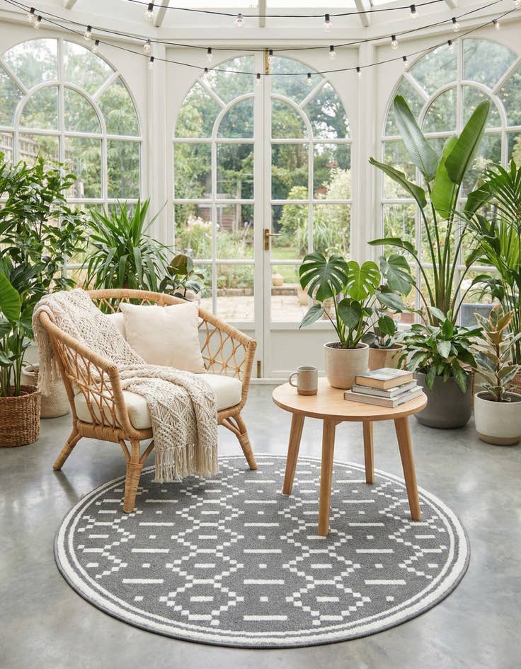 Detail image of 5' x 5' Oslo Round Rug