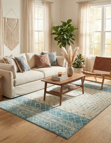 9' x 12' Moroccan Trellis Rug