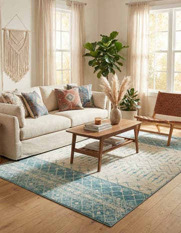 9' x 12' Moroccan Trellis Rug