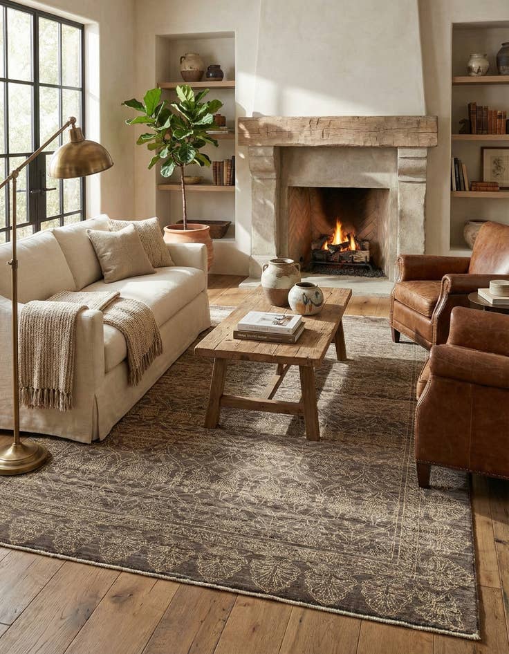 Detail image of  4' 9 x 6' 8  Hand Knotted Kashkuli Persian Rug